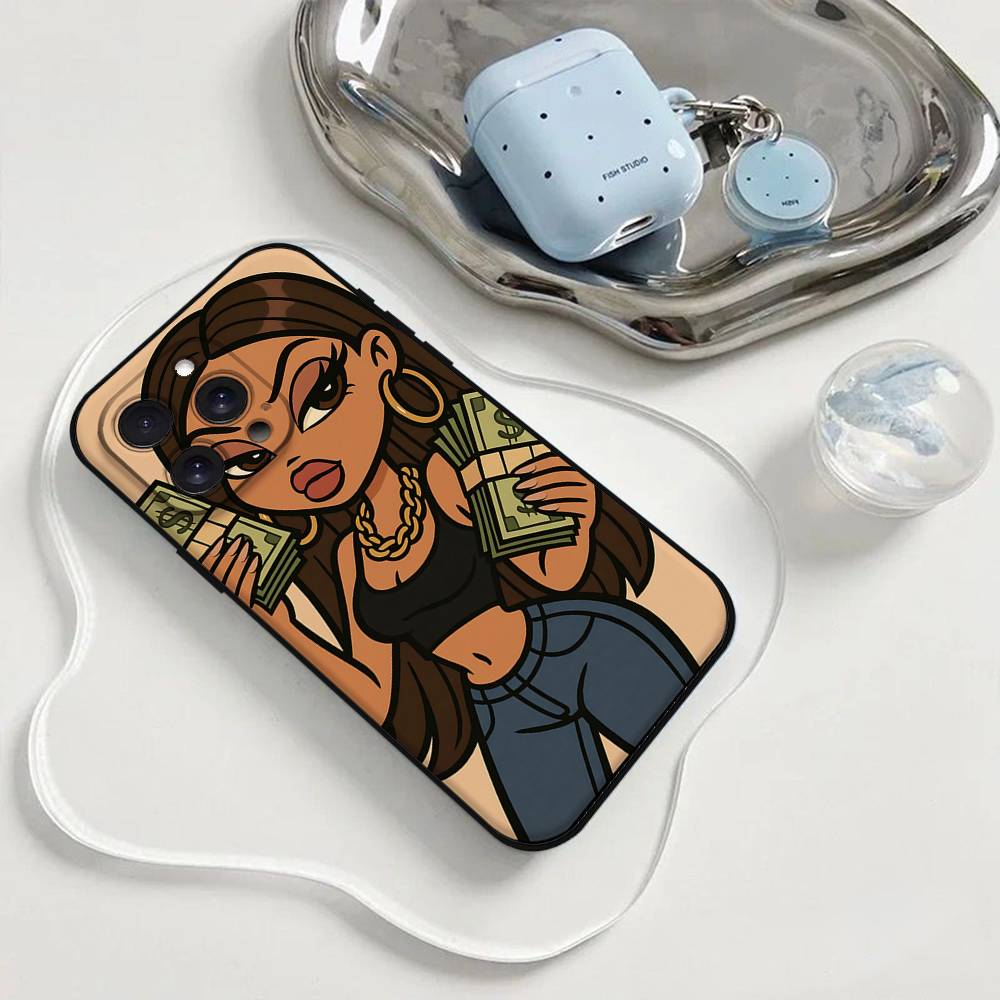 Fashion B-Bratz D-Doll Phone Case Phone Case For Iphone 17 16 15 11 13 14 Pro Max X Xr Xs Max 12mini Black Shell Cover Case