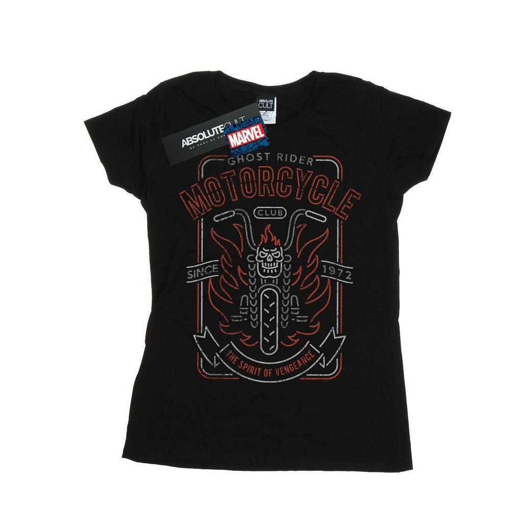 Marvel Womens/Ladies Ghost Rider Motorcycle Club Cotton T-Shirt