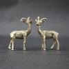 1Pcs Home Office Desktop Decoration Brass Retro Goat Metal Creative Handicraft Ornament Miniatures Tea Pet Figurines