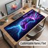 Neon Colorful Theme Customized Mouse Pad Personalized Print Name Text Desk Mat For Home Office Table Decor