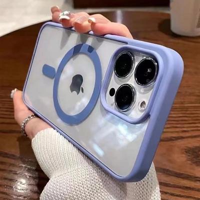 Di lusso Opaco Traslucido Magnetico Per Magsafe Cassa Del Telefono Per il iPhone 15 14 13 12 11 Pro Max 14 Più Magnetico Del Respingente Custodie copertura