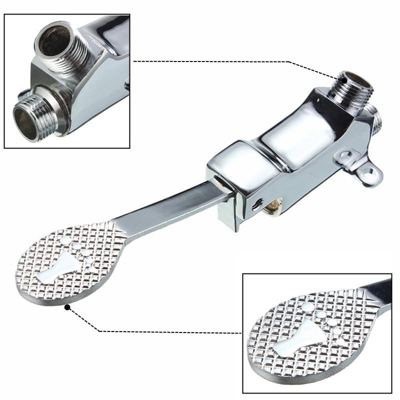 New Bathroom Laboratory Basin Faucet Tap Copper Foot Pedal Brass Basin Mixer Water Faucet Taps Single Cold Water