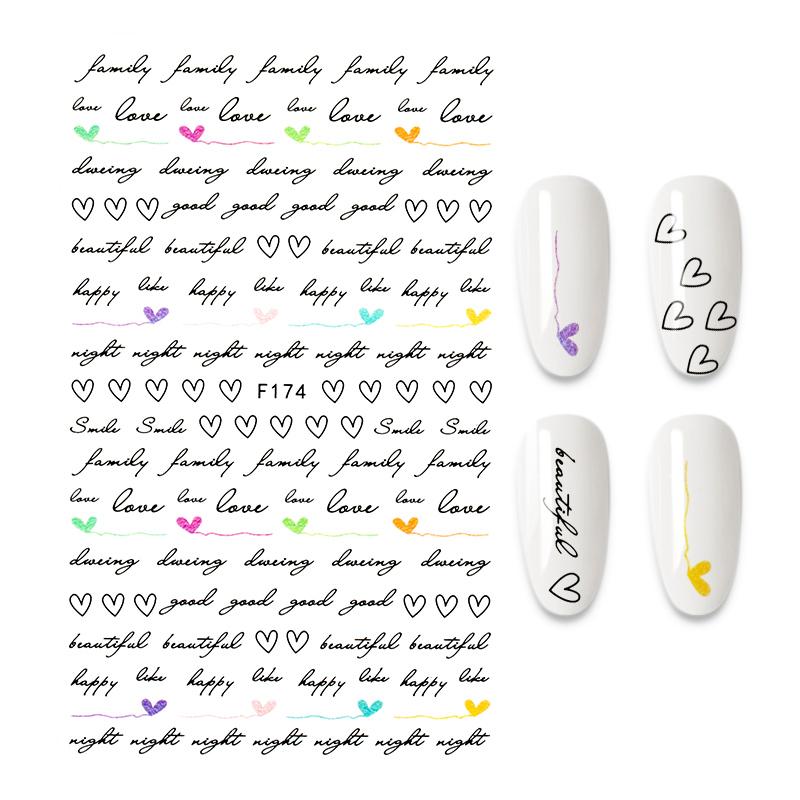 1PCS Black White Butterfly Laser Nail Stickers Nail Art Decoration Abstract Lines Bronzing Flowers Stickers For Nails