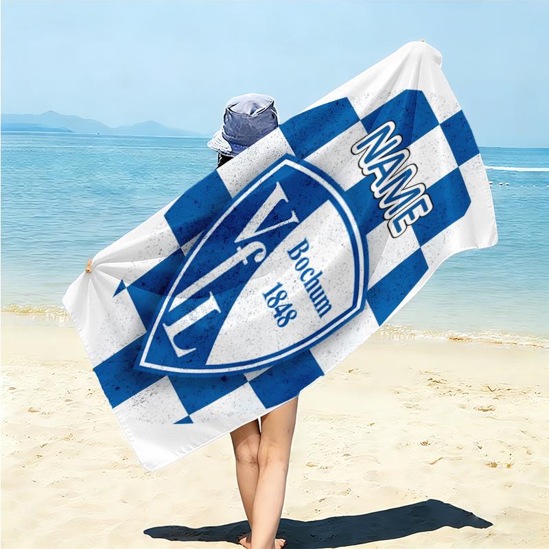 Personalized Flamengo Team Crest Beach Towel Microfiber Beach Towel Thin Absorbent for Beach Swimming Yoga Bath Sports. 0910116