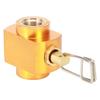 Brass Alloy Gas Refill Adapter Gold Gas Conversion Connector Fuel Transfer Valve  Outdoor Camping