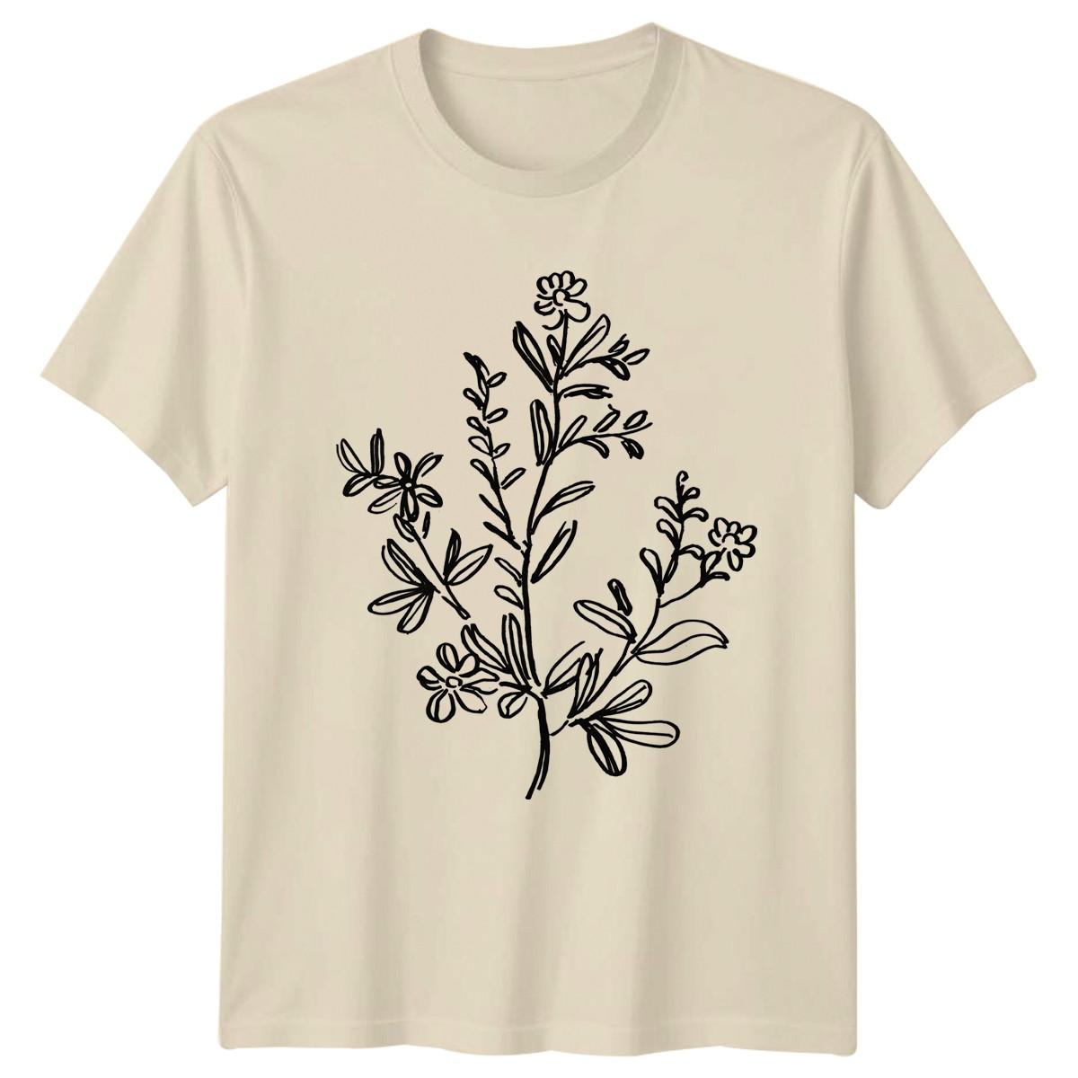 Simple Wildflower Botanical Line Art Nature Floral Birthday Gift For Her L
