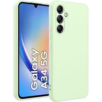 Coque - BOOLING - pour Samsung Galaxy A34 5G - Silicone Liquide - Ultra Slim - Antidérapant