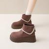 Simple Small Muffin Thick-soled Short Boots for Women's 2025 Autumn and Winter New Fashionable Versatile and Thin Martin Boots
