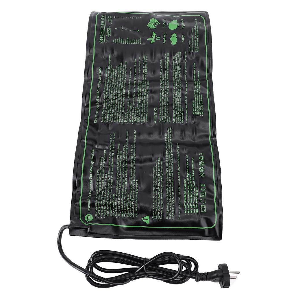 20x10in Seedling Heat Mat PU Water Proof Warm Hydroponic Plant Heating Pad Mat for Seed Germination