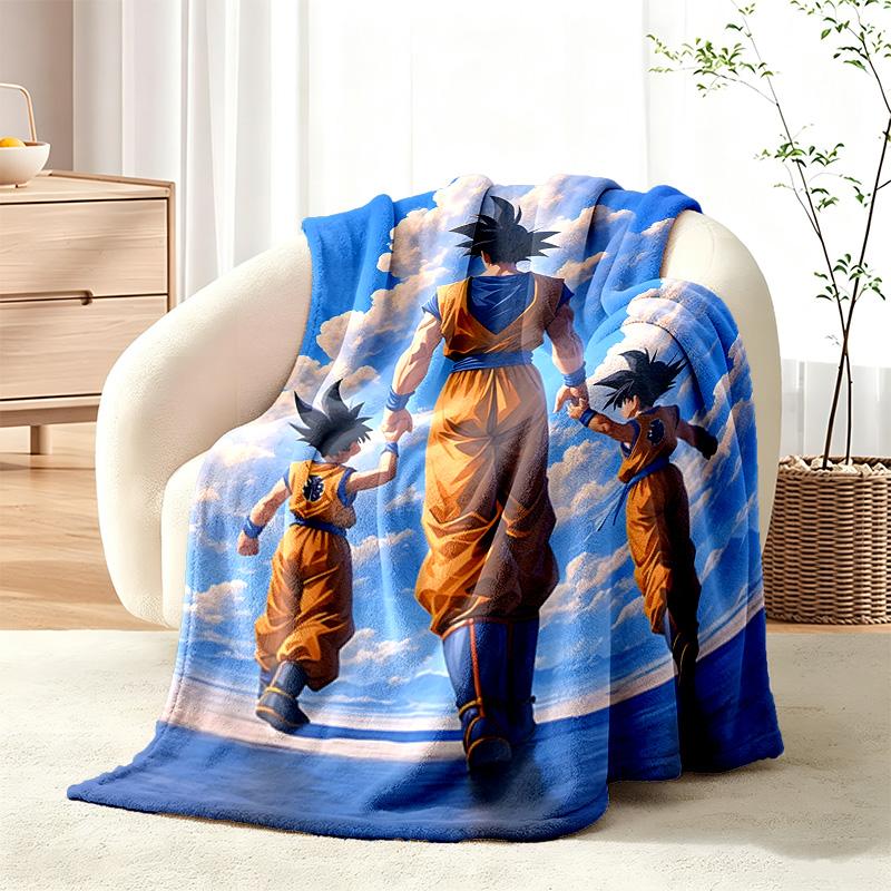 Coperta Dragon Ball Coperta di Flanella Morbida Accogliente Peluche Coperta da Divano Letto Leggera Decorazione per la Casa