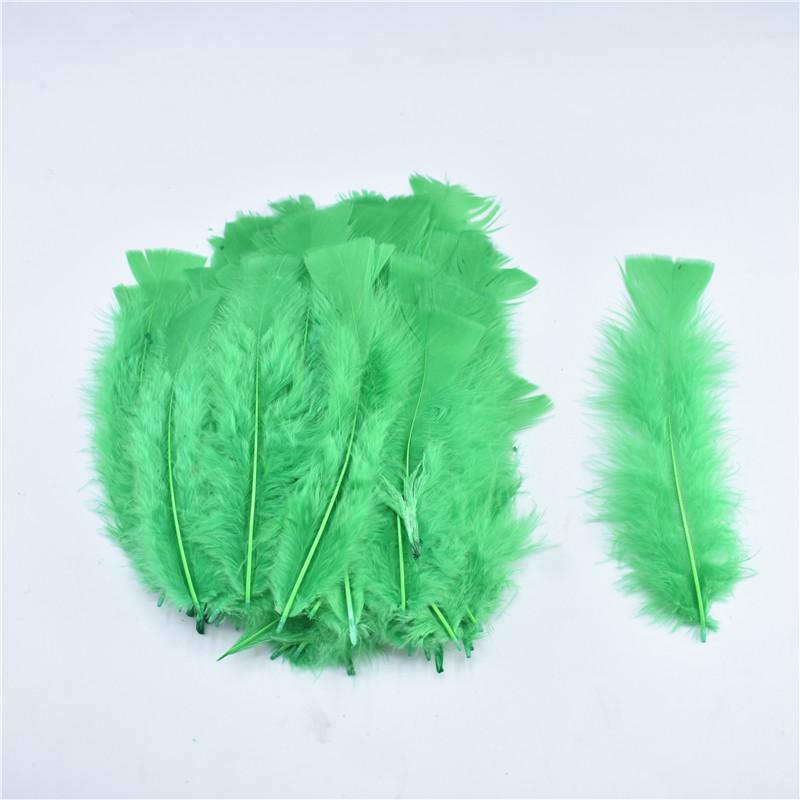 100pcs Flat Fluffy Colorful Turkey/Chicken FeathersDiy Pheasant Plume for Needlework Decor Clothes Handicraft Accessories10-18cm