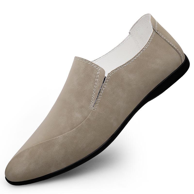 

Повседневная мужская обувь для ленивых, зеленая, с одним педальным приводом, на мягкой подошве, модная, из натуральной кожи 45 хаки