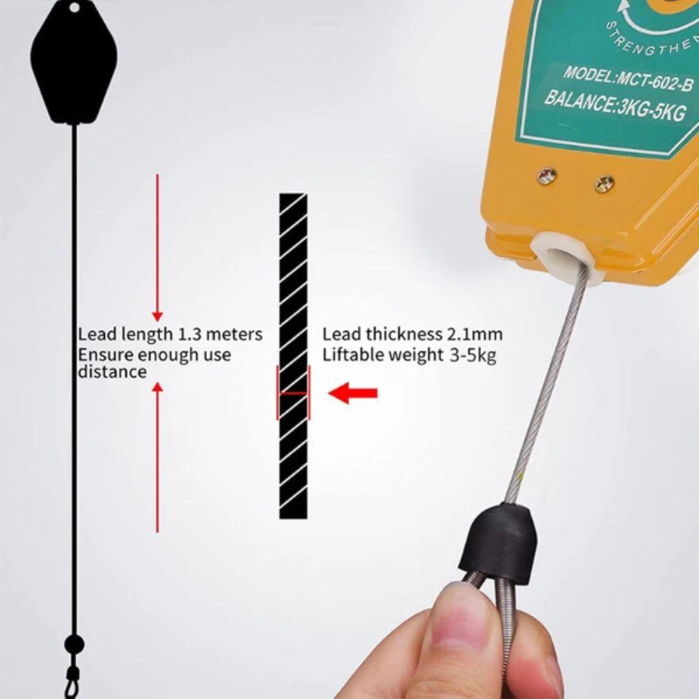 Portautensili Retrattile Carico da 3 a 5 Kg Sistema di Sospensione con Corda d'Acciaio Organizzazione degli Utensili