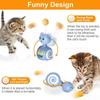 Cat Interactive Feather Toys Pet Bumbler Funny Toy Cat Rolling Teaser Balance Feather Wand Toys Rotating Ball Pets Accessories