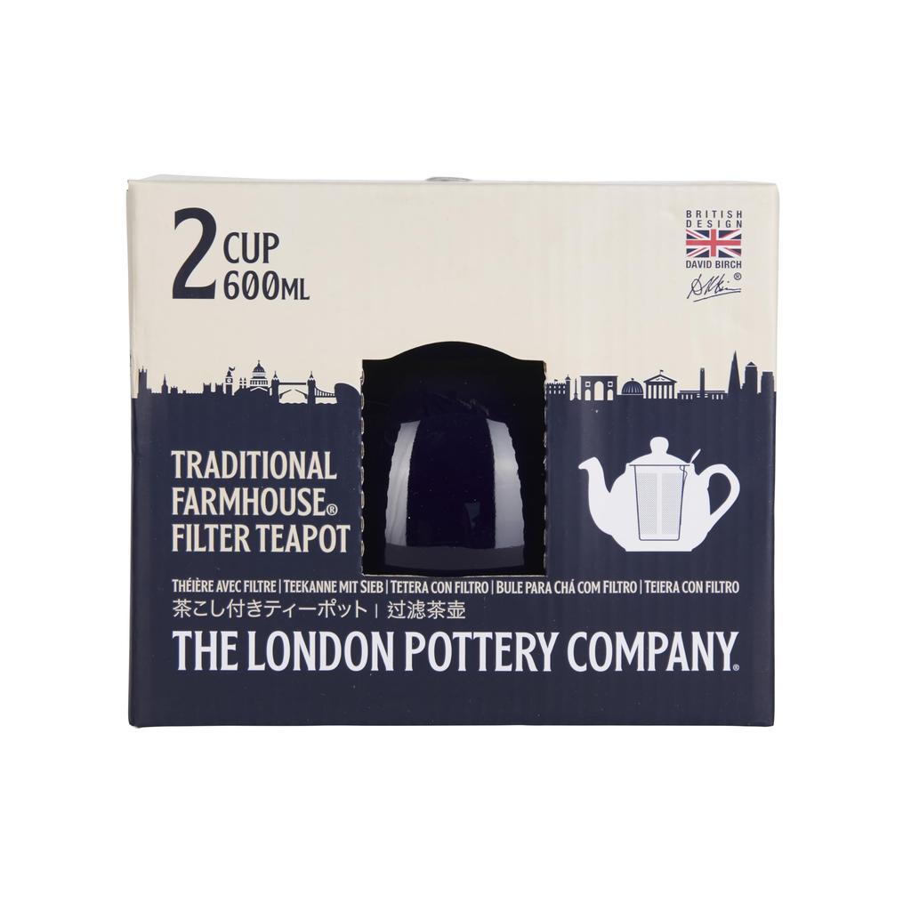 LONDON POTTERY Wiejski Czajniczek, 2 filiżanki, Kobaltowy Niebieski, 580001