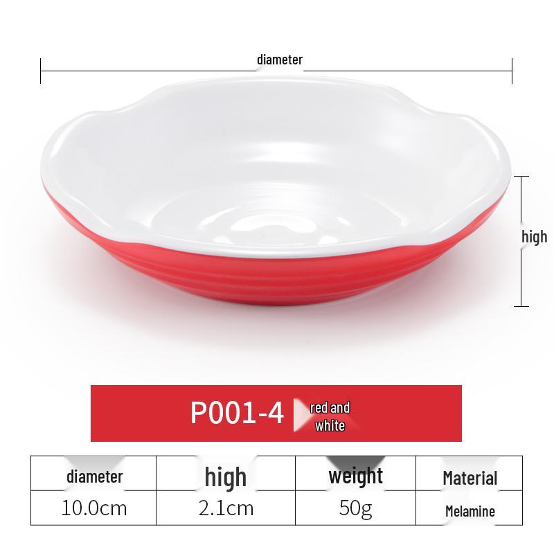 Imitation Porcelain Melamine Dipping and Snack Dish for Restaurants