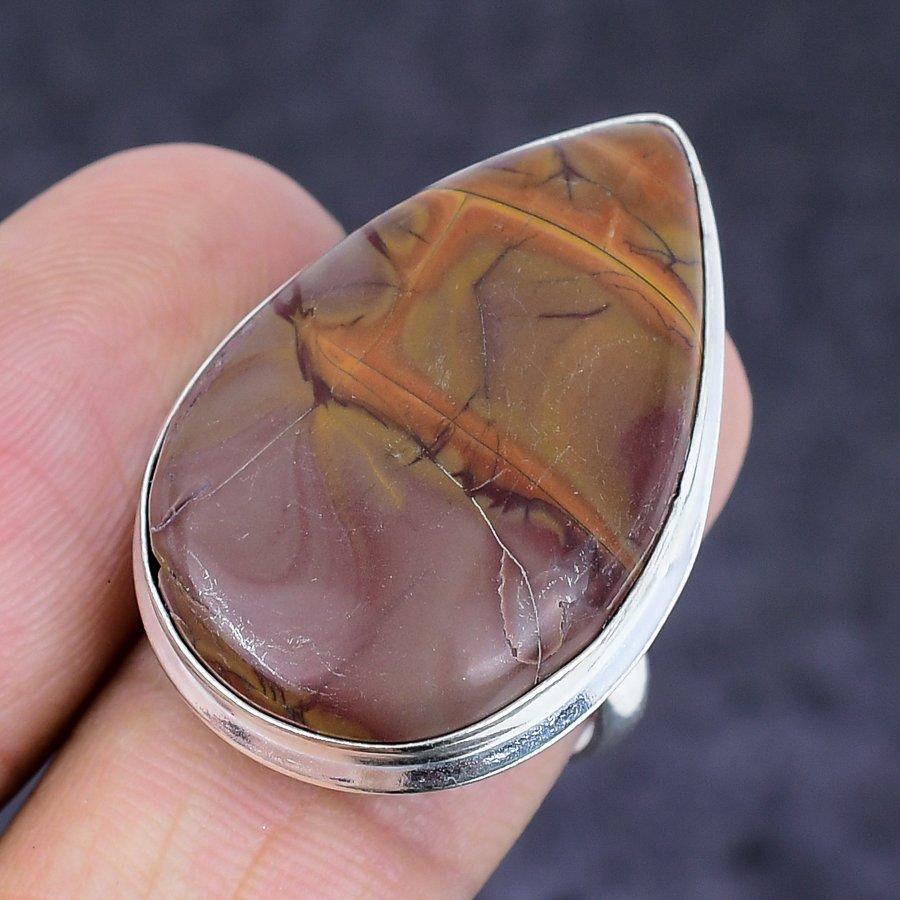 Noreena Jasper Gemstone Handmade 925 Sterling Silver Jewelry Ring Size 7 r1J85