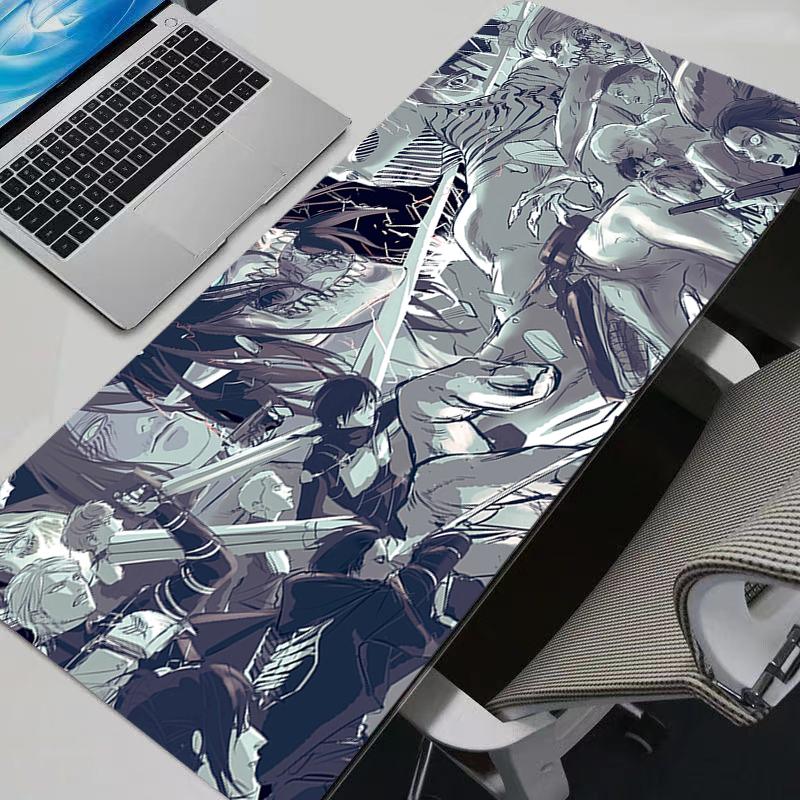 Mouse Pads Anime Mouse Pad Gamer Keyboard Mousepad Pc Computer Soft rubber Desk Mat Gaming Pad A-attack on Titans Mouse Mats
