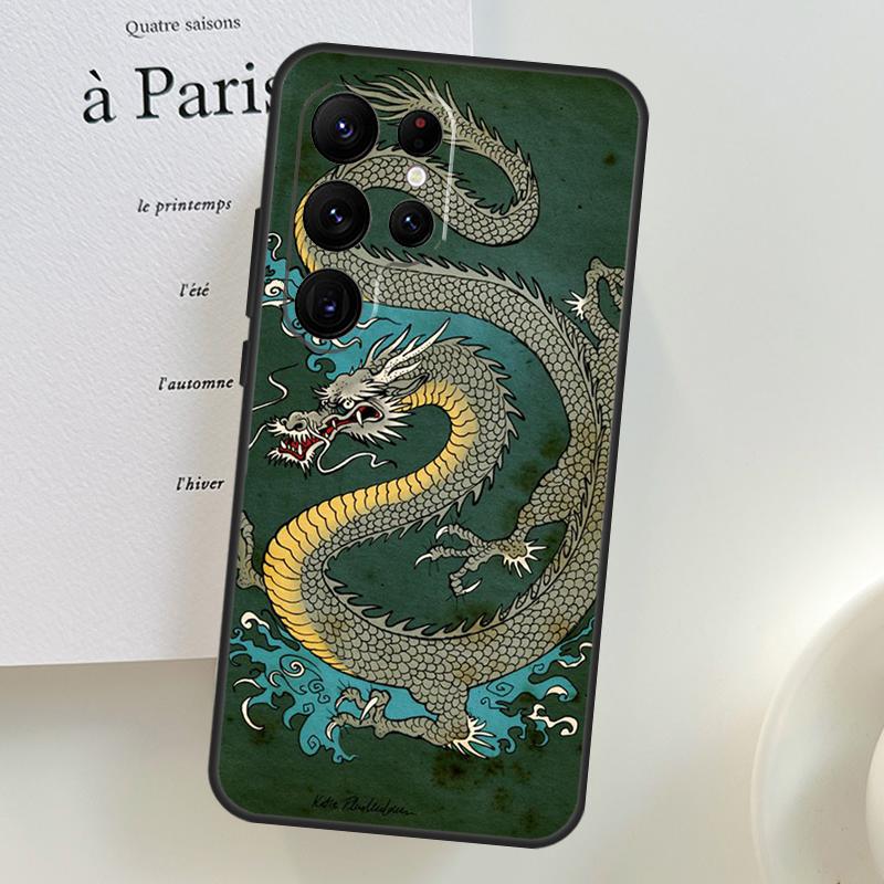 Chinese Dragon Case For Samsung Galaxy S26 Ultra S25 S24 S23 S22 S21 S10 Plus S20 FE S25 Ultra Phone Cover