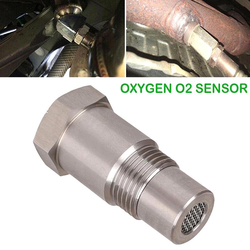 1Pc Mini Oxygen Catalyst Sensor M18X1.5 For Automobile 46.5*16.0*16.9Mm Silver Stainless Steel Durable Car Accessories