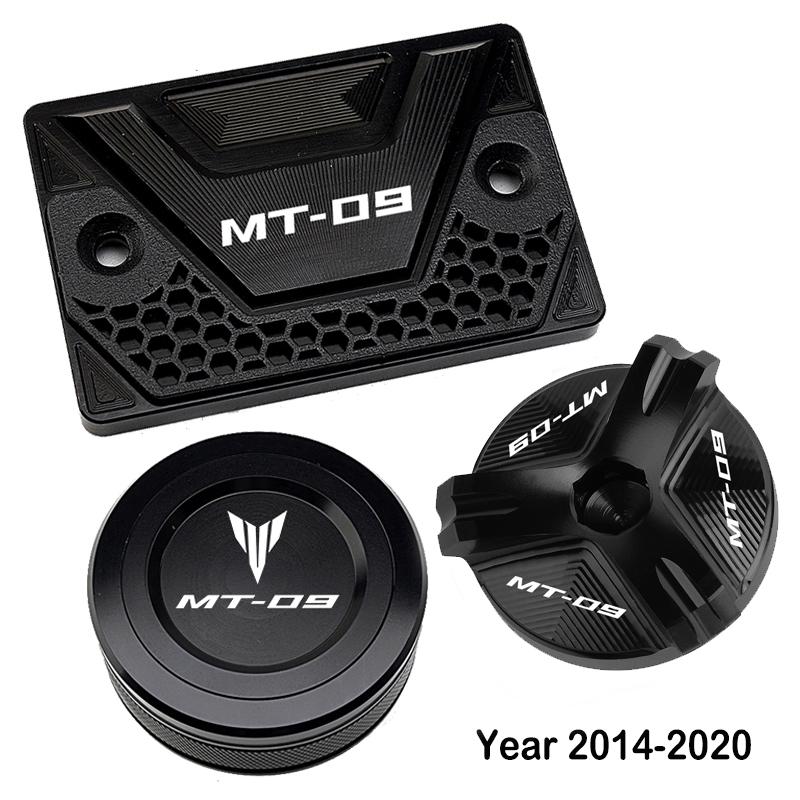 Pro Yamaha MT09 MT-09 MT 09 Tracer SP FZ09 FJ09 2013-2022 Motocykl Přední zadní brzdová kapalina Nádržka Víko nádrže Olejová náplň
