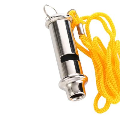 New Arrival Metal Whistle for Police Traffic with Lanyard Warning Security Whistle Portable
