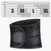 Back Support Heated Belt High Elasticity Breathable Pain Reduce Heating Fixed Waist Brace S Black