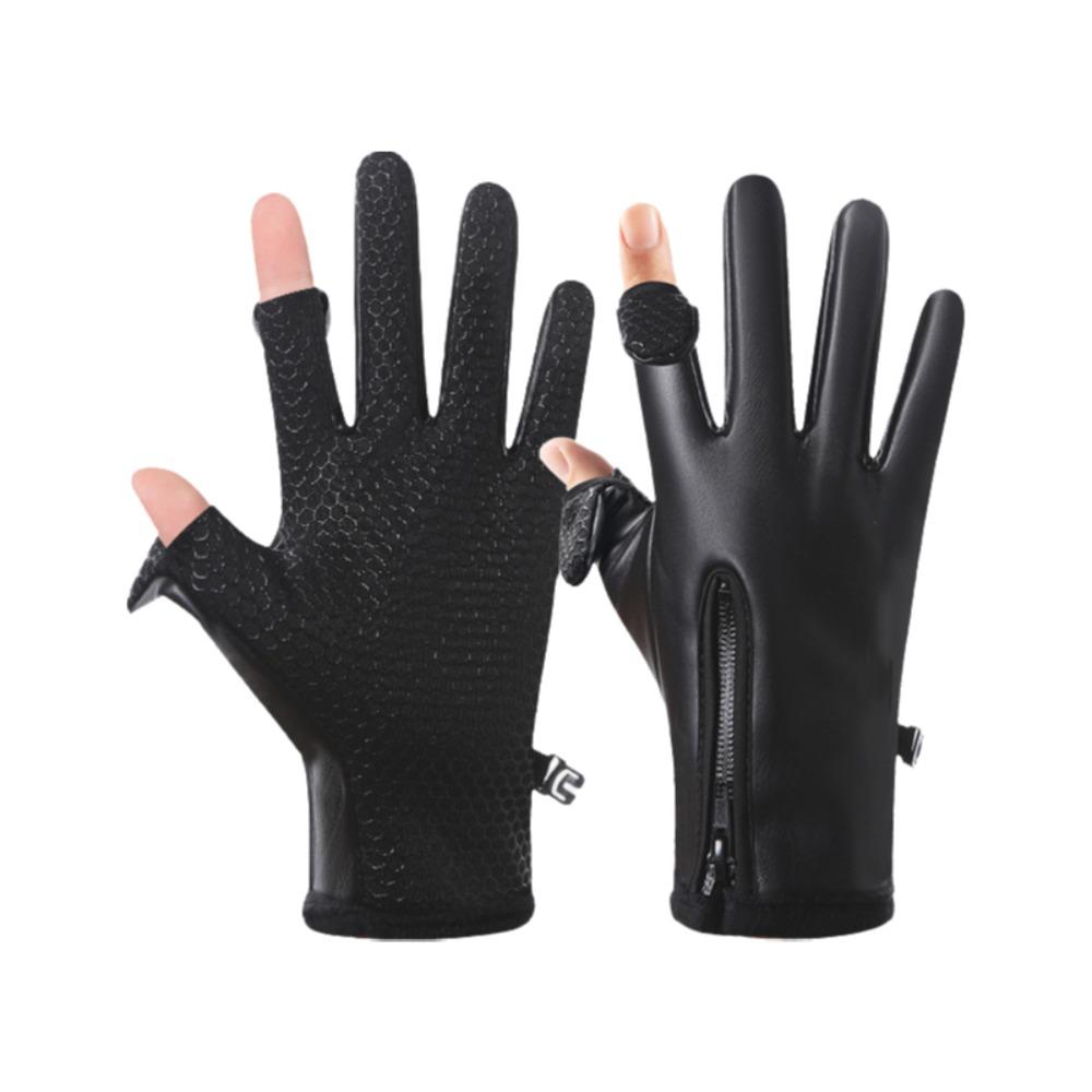 PU Leather Men's Winter Gloves Waterproof Touchscreen Gloves Warm Gloves Cycling Gloves  Motorcycle