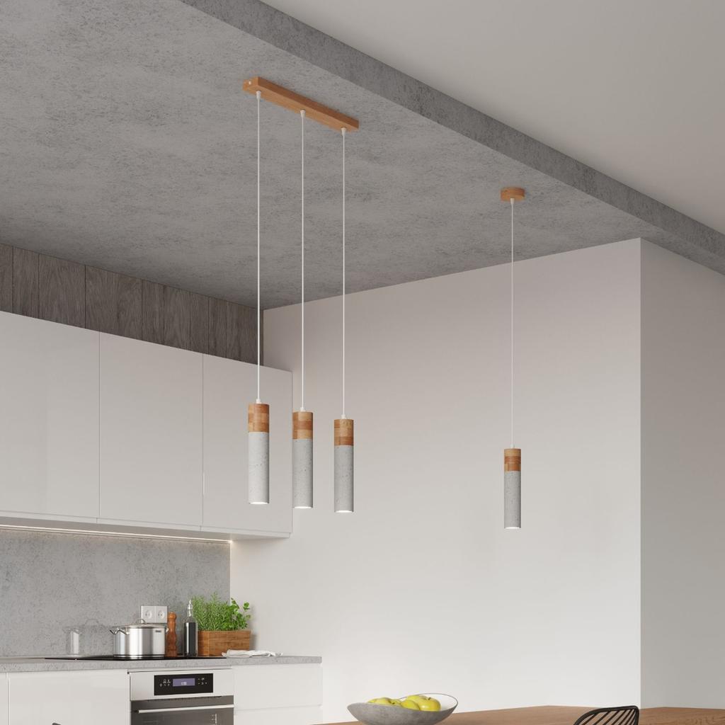 Zane 3 hanging lamp, gray