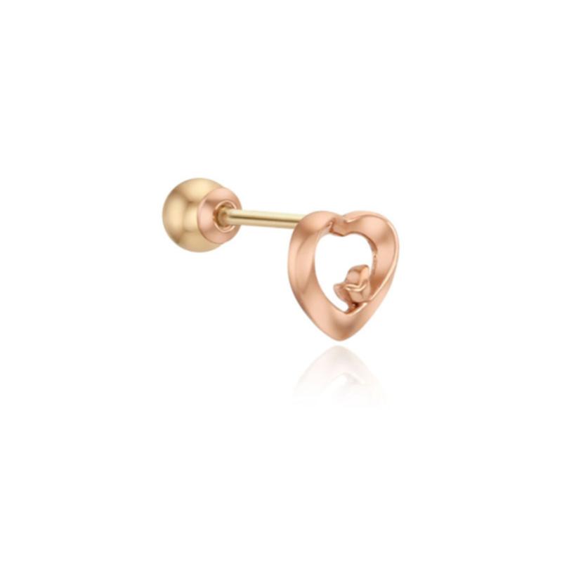 Tirr Lirr 14K Pink Gold Tulip In Heart Piercing TEPK4P00142M