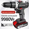 Dual Speed Industrial-Grade Cordless Impact Drill, Rechargeable Electric Screwdriver with Lithium Battery for Household and Multifunctional Use