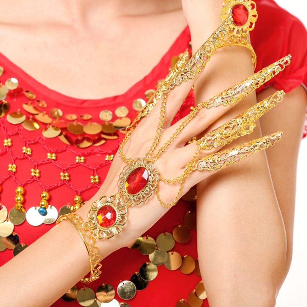Hot Girl's Fashion Jewelry Golden Belly Dance Finger Finger Bracelet