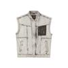 Vests Unisex Brown Lapel Moderate Denim 10027211-A02