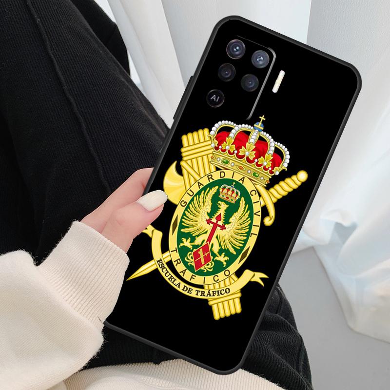 Logo Police Nationale Espagnole Étui Pour Oppo A18 A38 A58 A78 A98 A80 A60 A40 A96 A76 A16 A94 A74 A54 A15 A17 A57 A77 A5 Pro