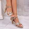 Fashion Fashion Women Sexy Sandals 2025 Summer New Shoes Brand Spike Heels Shoes Lightweight Women Heeled Peep Toe High Sandals Women
