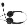 Telephone Headset 2.5mm Plug Noise Reduction Binaural Wired Call Center Headphone with Mic for Home