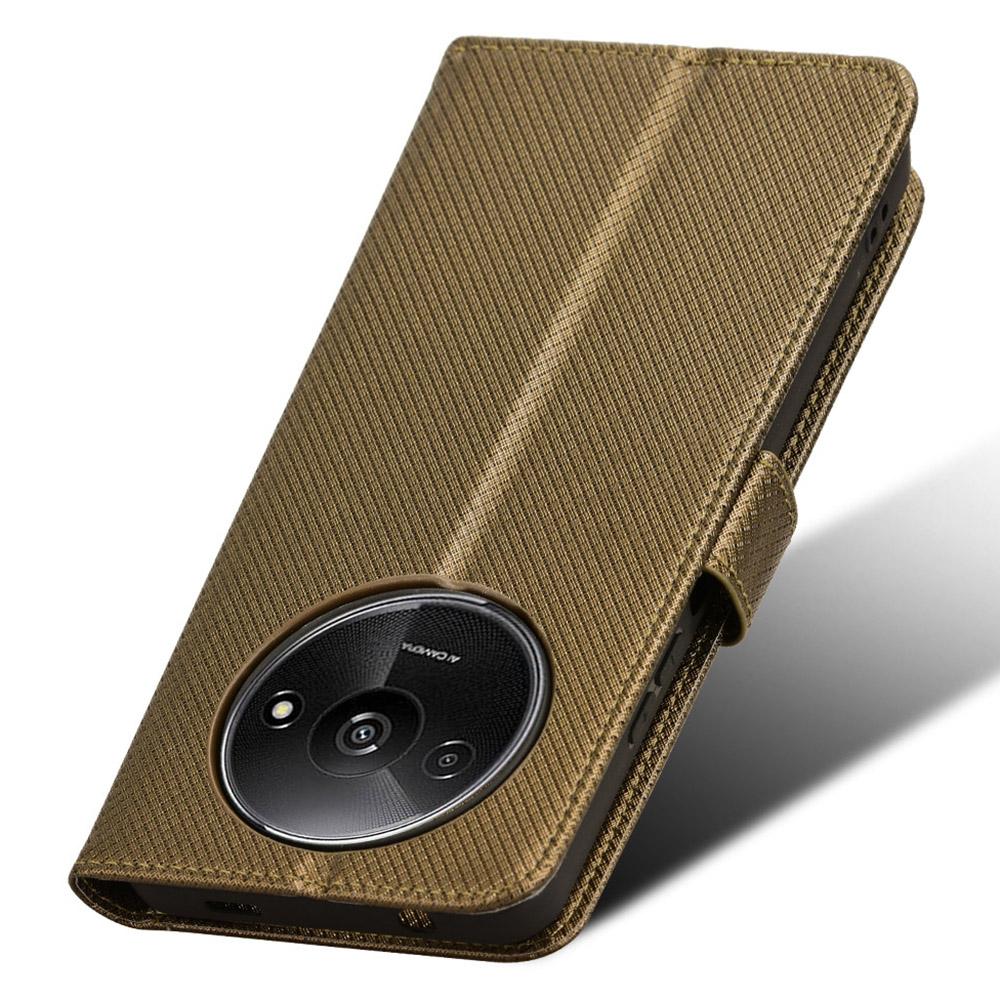 Dla Xiaomi Redmi A3 4G/Poco C61 4G Etui Tekstura Diamentowa Klapka Skórzany Pokrowiec na Telefon Komórkowy