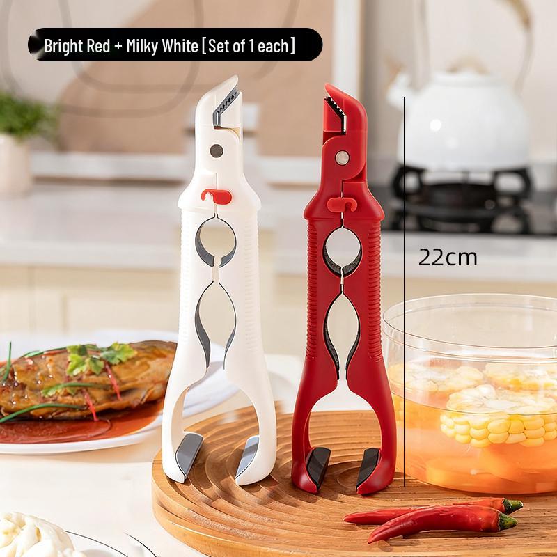 Three-in-One Non-Slip Silicone Bowl Tongs - Anti-Scald Household Plate Lifter