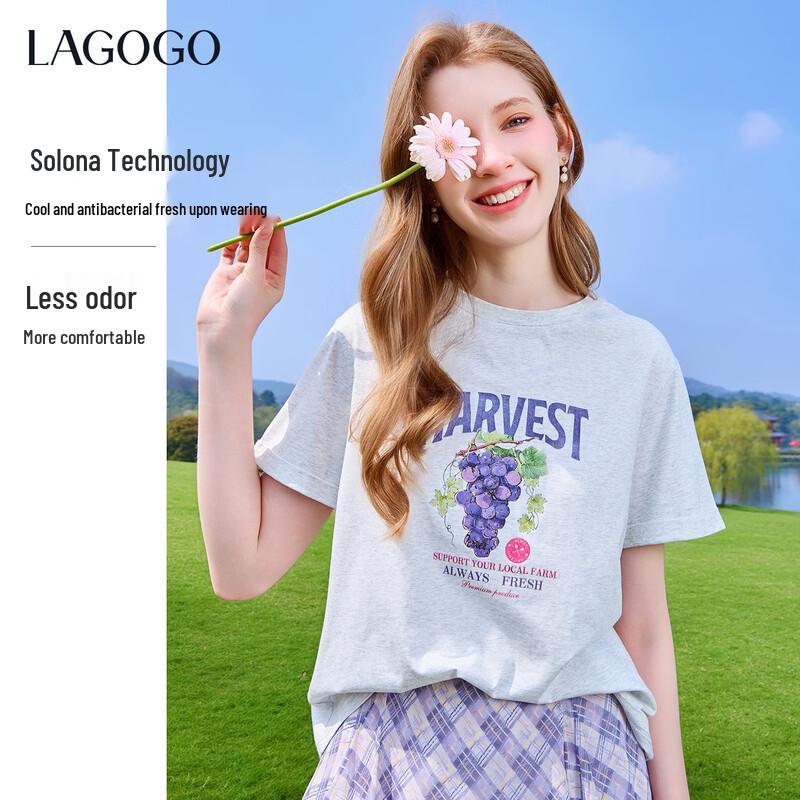 LAGOGO Women s Cooling Antibacterial Printed T-Shirt S