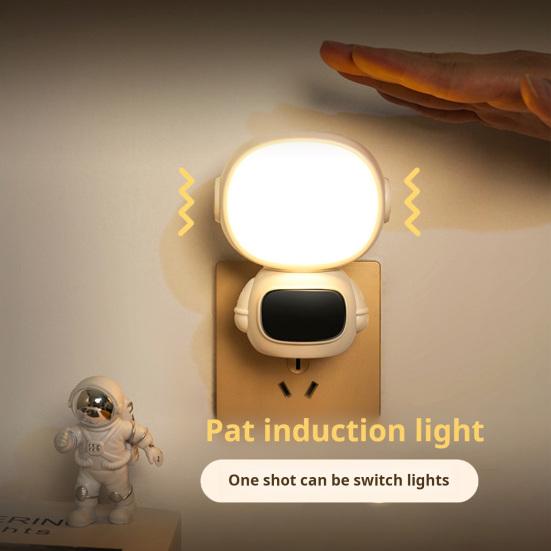 LED Night Light Plug-in with Clock Remote Control Flicker Free Eye Protection 3 Light Colors Dimmable Night Lamp