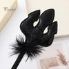 Lightweight Halloween Costume Headband Devil Horn Headband, Black Demon Hand Gothic Hair Accessories for Parties Stick Photo Shoot, Cosplay,