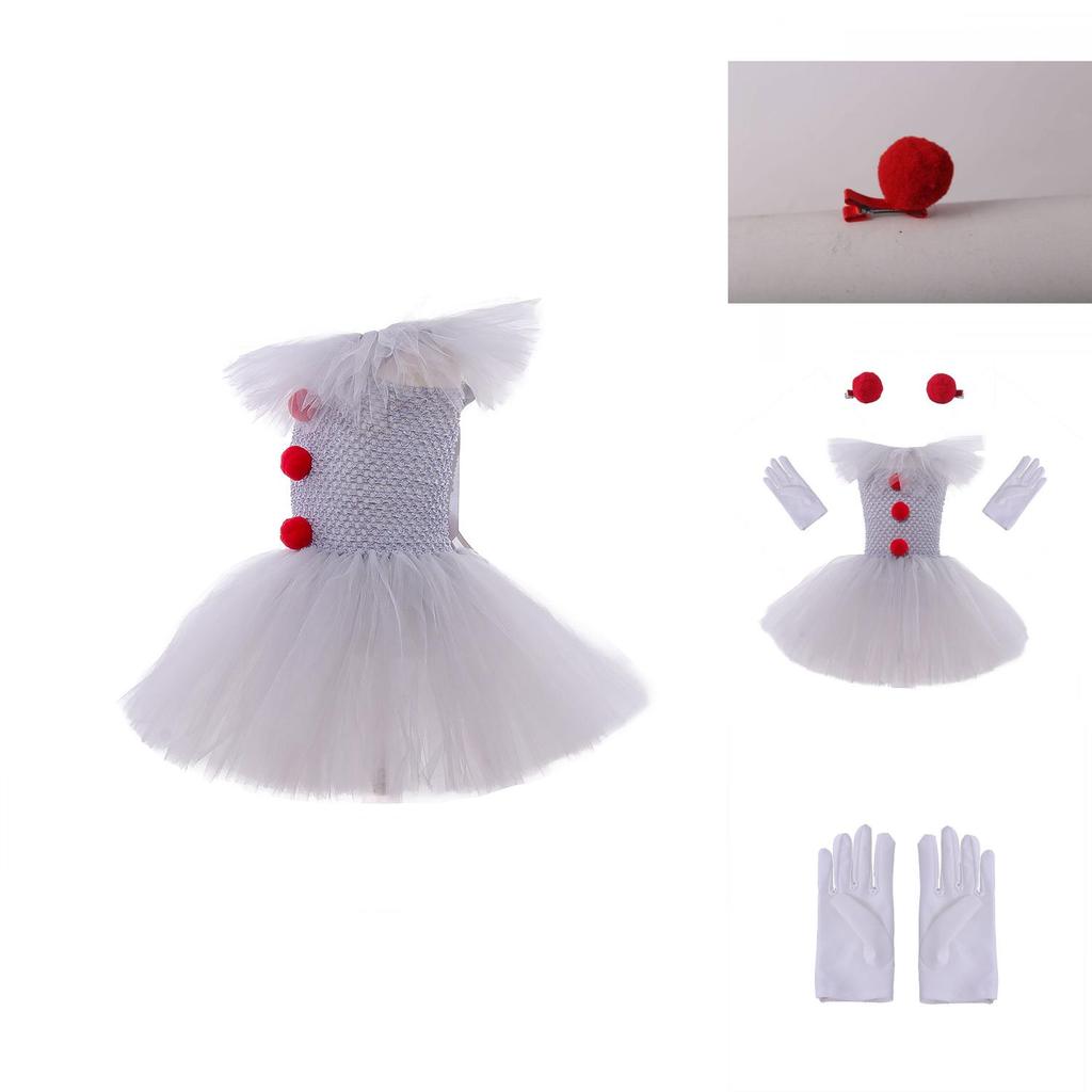 Colorful Mesh Princess Dress Set For Halloween Costume Parties