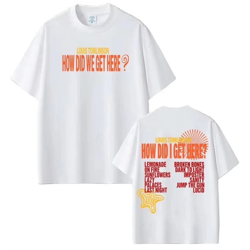 2026 Singer Louis Tomlinson How Did I Get Here Tour T-shirt Imprimé Unisexe Femme Harajuku T-shirt Casual Coton Esthétique T-shirts Y2K
