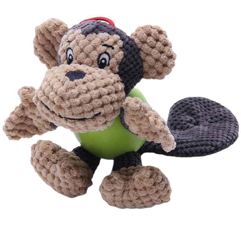 Manufacturer Wholesale Hot Sell Squeaky Plush Toy Dog Chew Durable Animal Shape Small Pet Squeaky Dog Plush Toy
