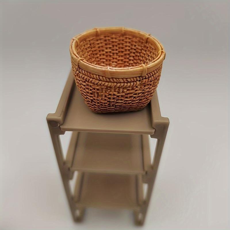 

Micro Landscape Vine and Bamboo Weaving Basket Bamboo Basket Landscape DIY Decoration Mini Ornament 1pcs разноцветный