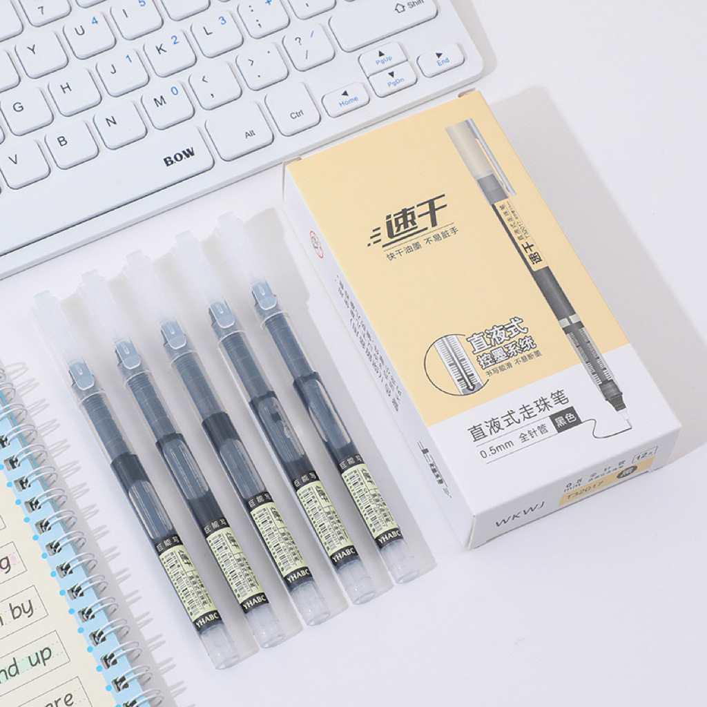 Quick-Dry Ink Rollerball Pen: Ideal for Students, Note-Taking, Highlighting & Journaling