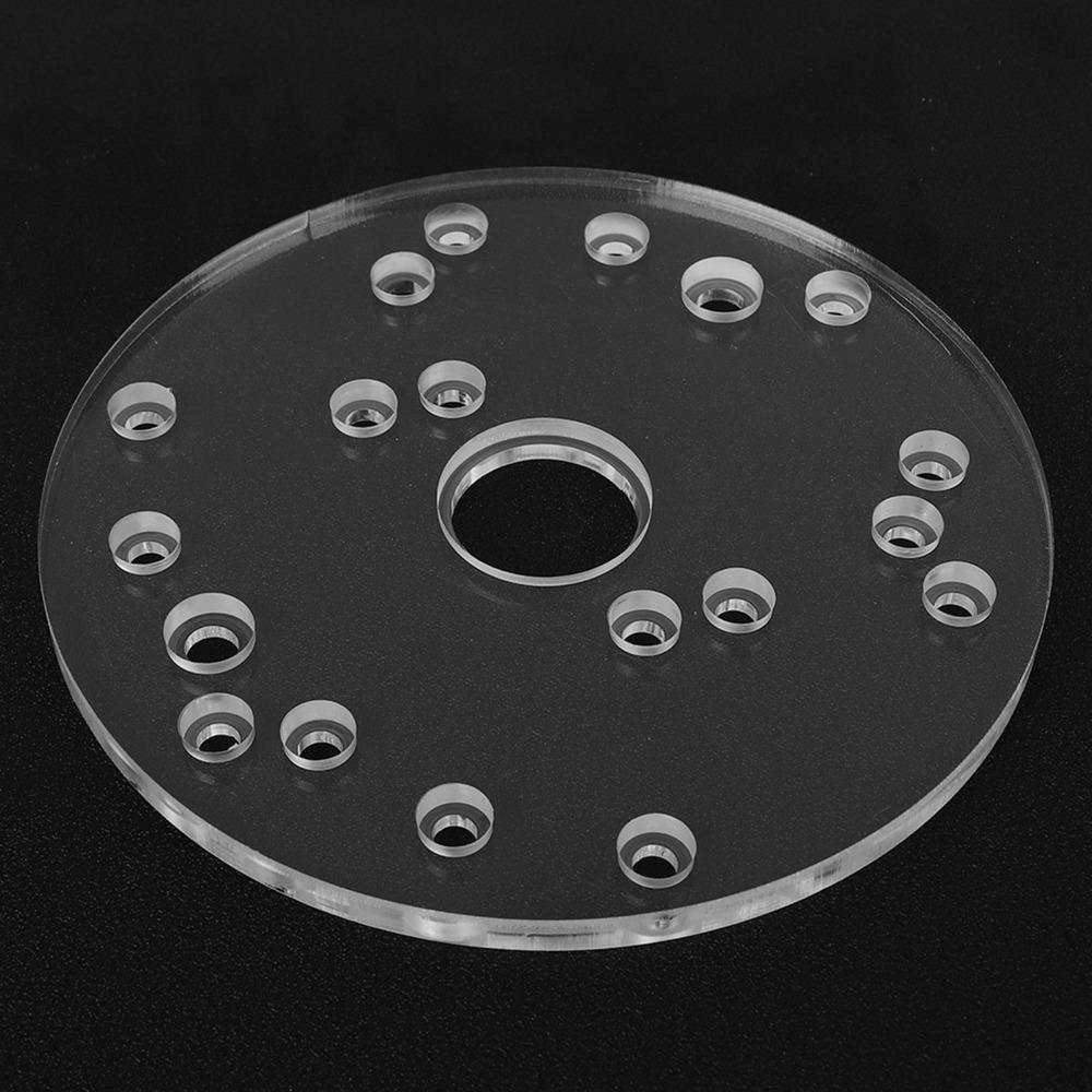 6.5 Inch / 164mm Diameter Universal Router Base Plate 7.5mm Thickness Transparent Acrylic Material Acrylic Router Base