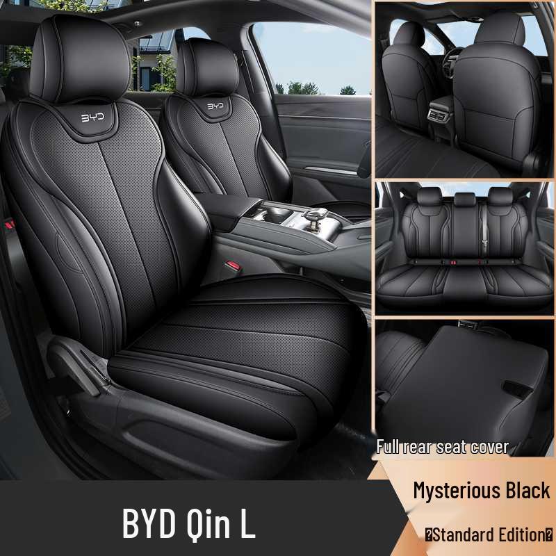 BYD Qin L D-MI Special Perforated Leather Full Surround Seat Cover - Breathable, All-Season Universal Cushion.