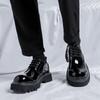 Fashion Platform Mens Luxury Casual Patent Leather High-quality Leisure Tooling Shoes Comfortable Inside Handmade Trend Fashion Shoes