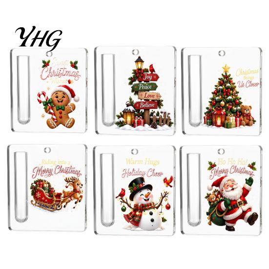 Acrylic Cash Display Holder Christmas Gift Ornament, 2D Money Card Decoration, Xmas Hanging Decoration Tree Ornament for Tree, Fireplace Creative